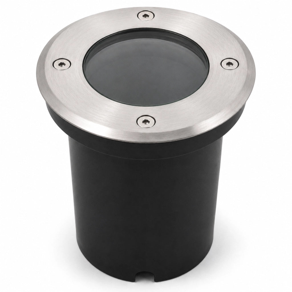 Faretto Calpestabile GU10 da Incasso Esterno IP65 Acciaio Inox 220V Ø110mm