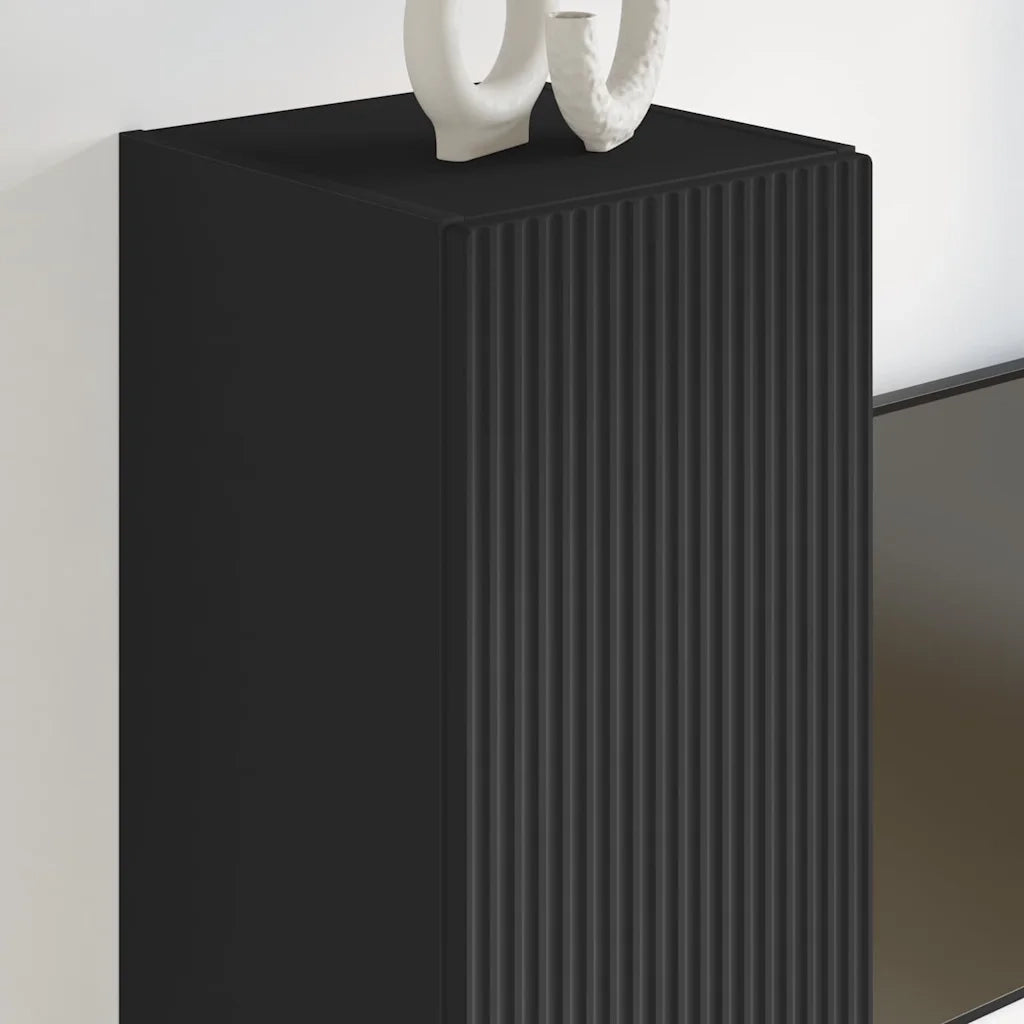 Mobile TV da parete Nero 30 x 31 x 100 cm Legno multistrato 892311