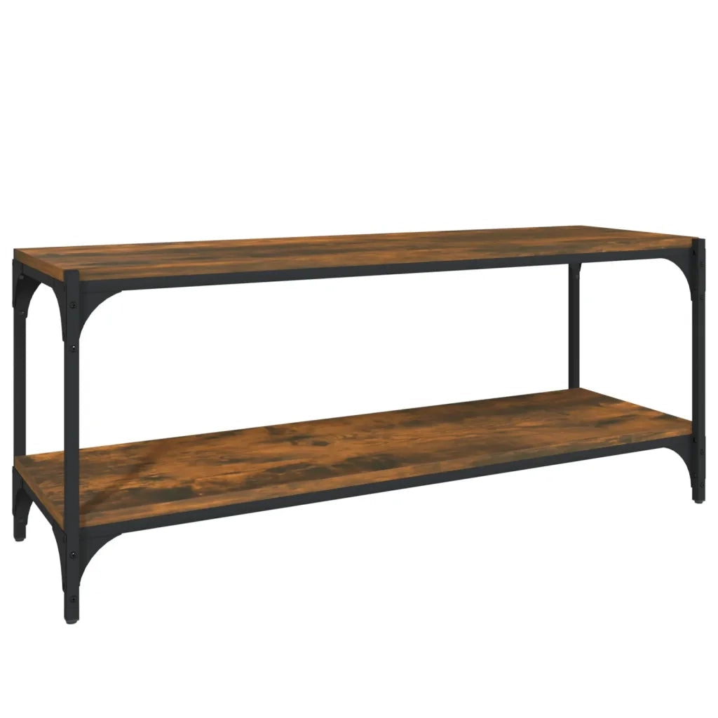 Mobile TV | Armadietto TV | Mobile Porta TV Rovere Fumo 100x33x41 cm Legno Multistrato e Acciaio
