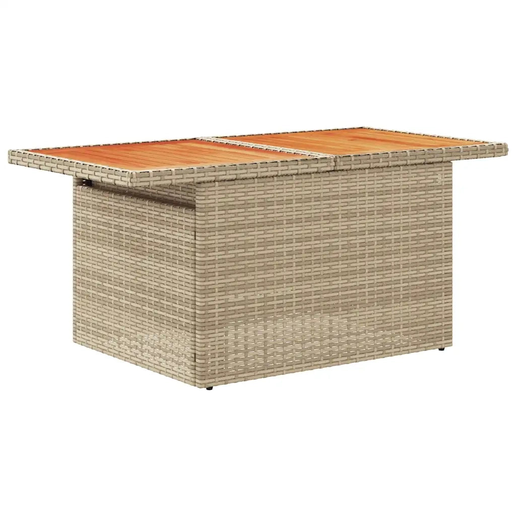 Set Divani da Giardino 7 pz con Cuscini Beige in Polyrattan 3327334