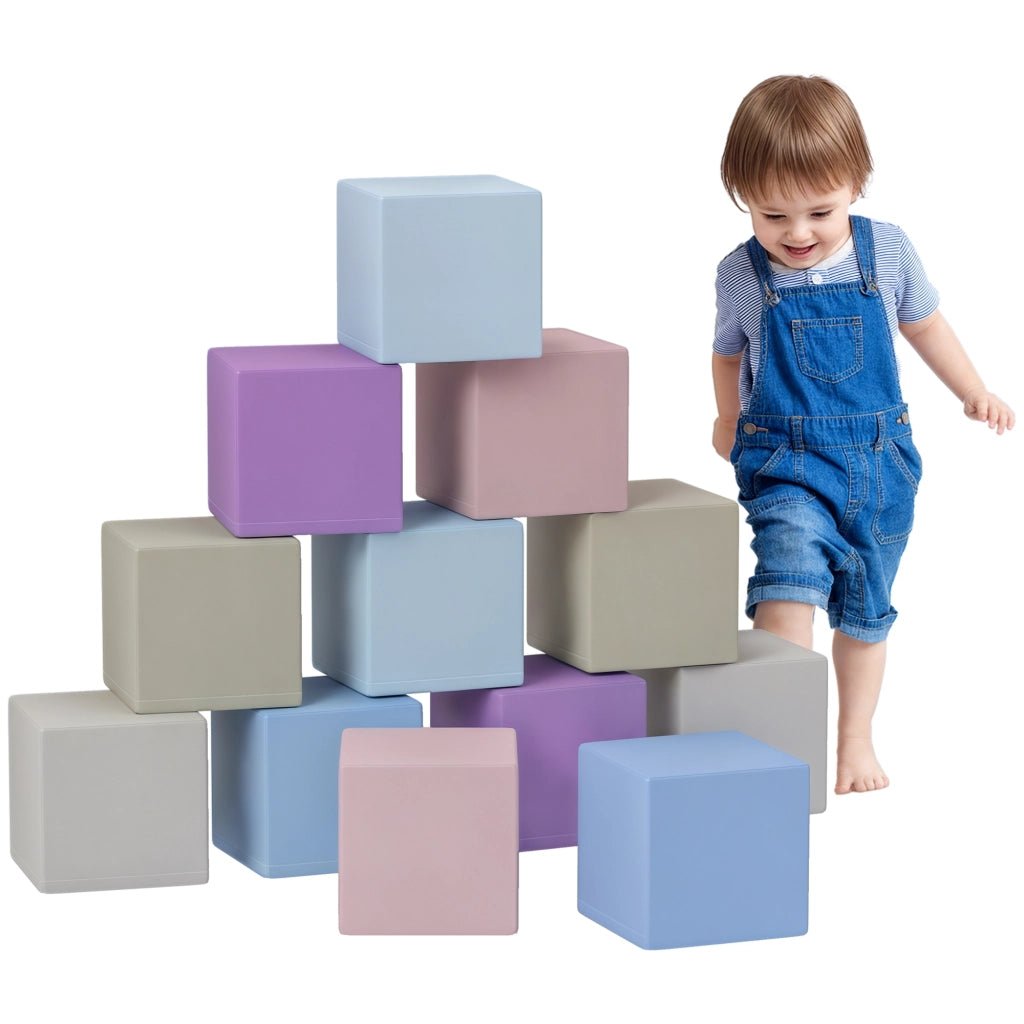 Cubi morbidi per bambini ¨C Minimal ¨C 12 pezzi 20x20x20 cm in similpelle