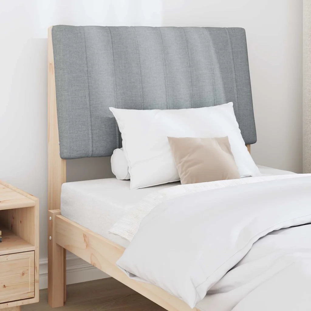 Testiera | Testata imbottita Grigio chiaro 80 cm Pino massello