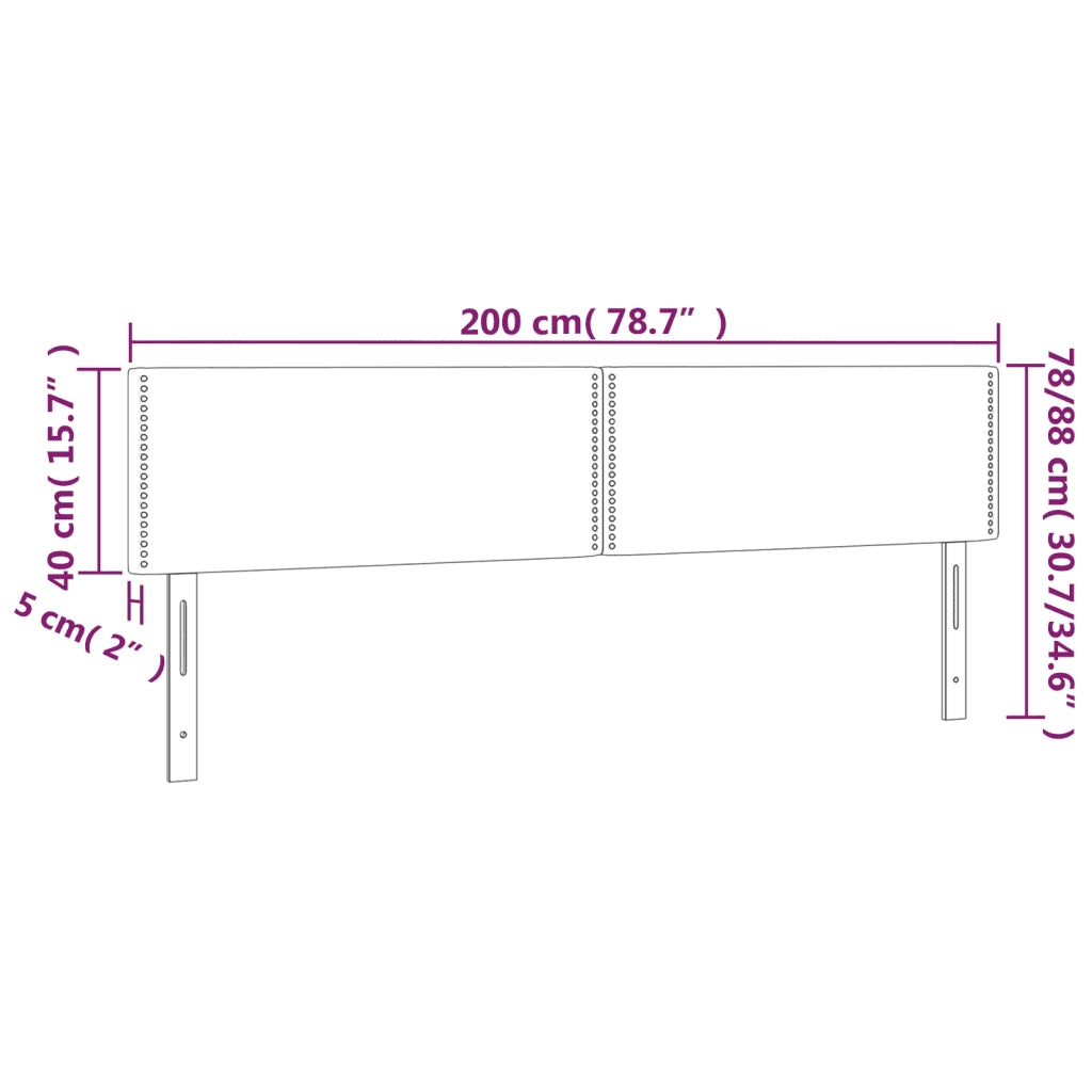 Testiera Bianca 200x5x78/88 cm in Similpelle 345993