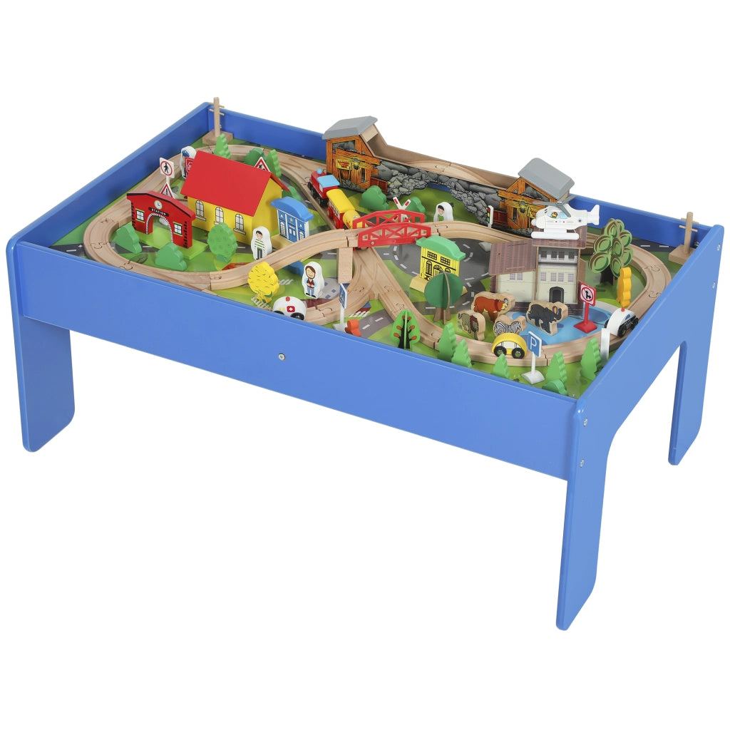 Tavolo per bambini ¨C Minimal ¨C Legno, 98x60.5x40 cm, Blu