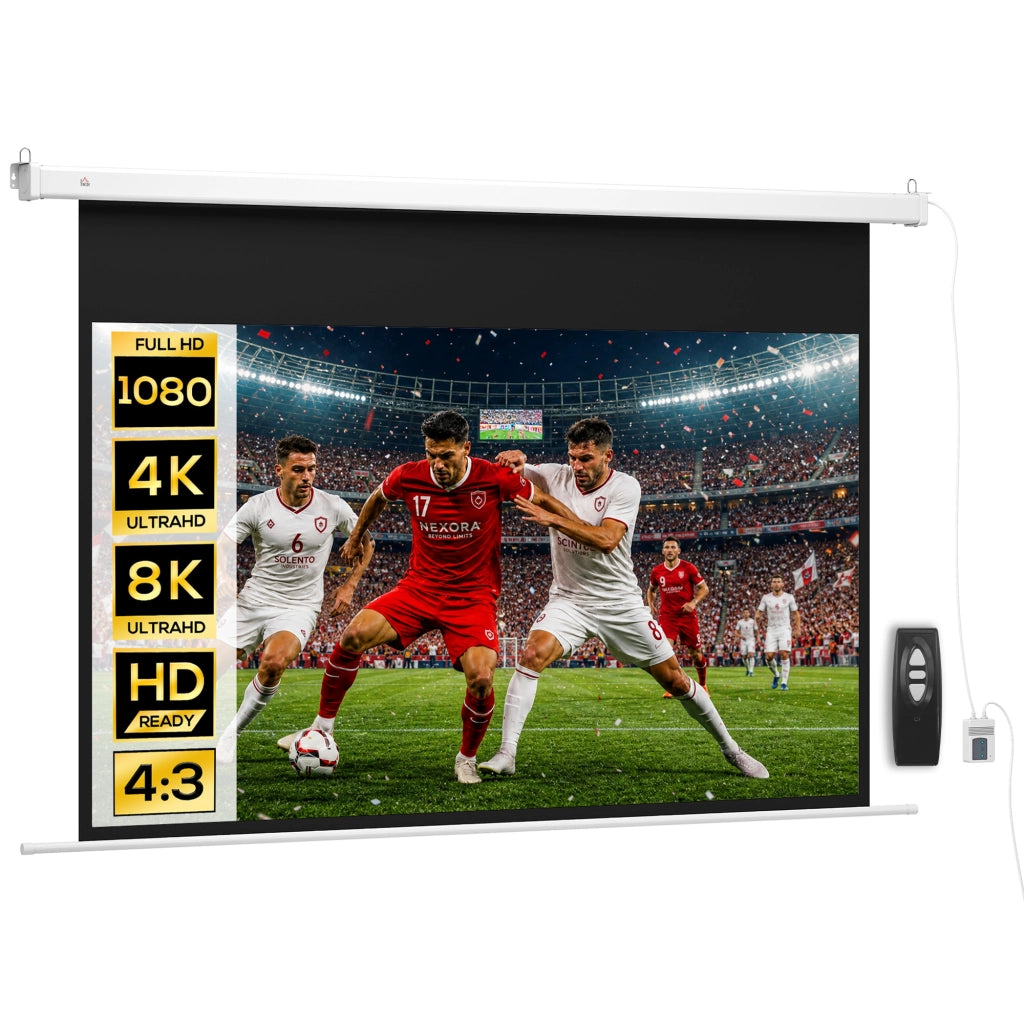 Telo da proiezione elettrico 120 pollici 16:9 HD 4K ¨C Minimal ¨C 212x150 cm bianco