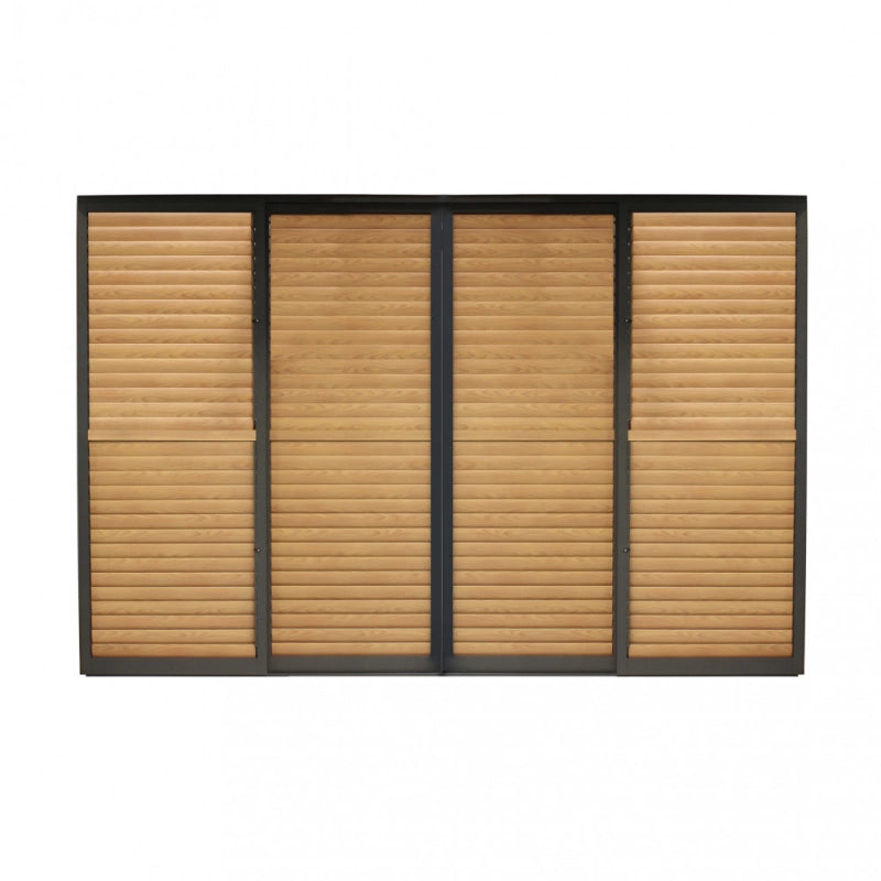 LATERALE SCORREVOLE CON LAMELLE PER LATO DA 4 M PERGOLA BIOCLIMATICA