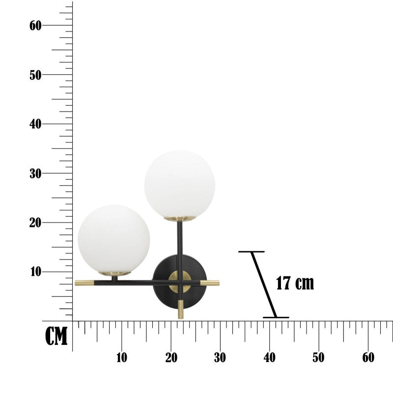 Lampadelle A Da Muro Darky Double cm 30x17x35