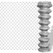 Recinzione in Rete in Acciaio Zincato 15x0,8 m Argento 141485