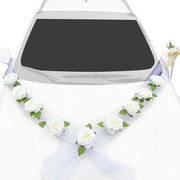 Decorazione per Matrimonio - Slinger per Coppia - Fiori di Rosa Bianca - Fiori Artificiali - Inclusi Attacchi - 2 x 160 cm Slingers - Decorazione per Matrimonio