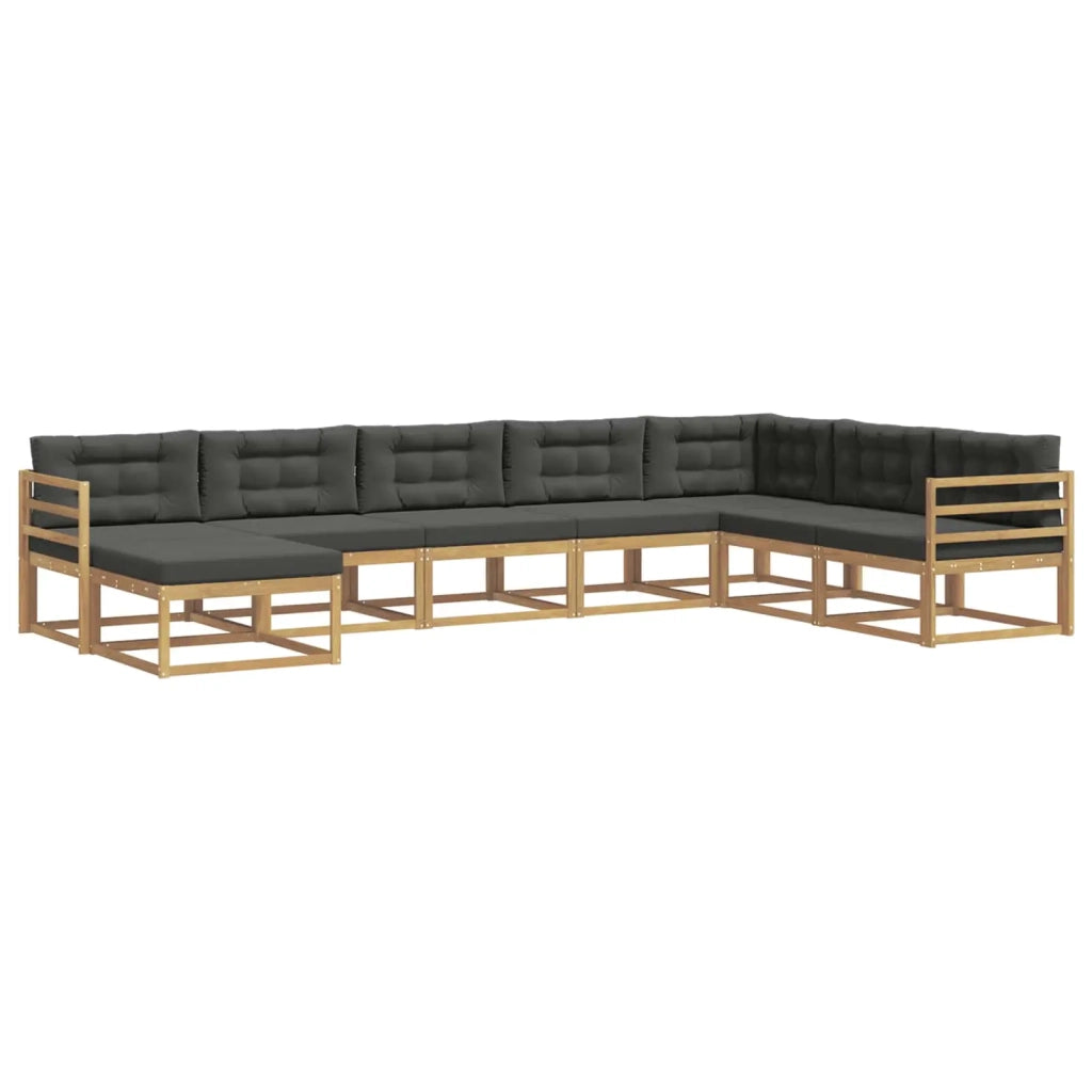 Set di divani da esterno 8 pcs Bianco e Antracite 3386851