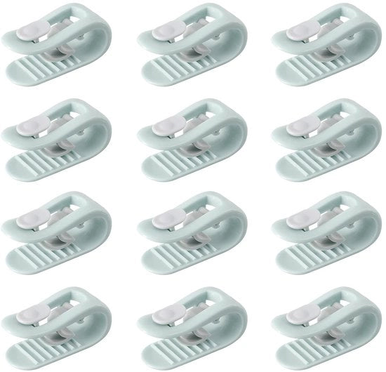Fascia di copertura del letto - 12 pezzi - Elasticità elevata - Antiscivolo - Sostenibile - Sistemi di fissaggio senza ago - Sicuri da utilizzare
