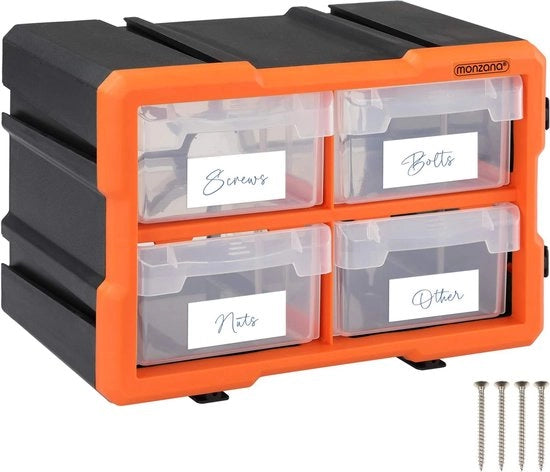 Cassetto di archiviazione per piccoli componenti, espandibile, 8 cassette, box di ordinamento per piccoli componenti, cassetto di lavoro, officina