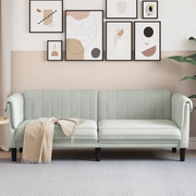 Divano a 3 Posti-Sofa 3 Posti Grigio Chiaro in Velluto