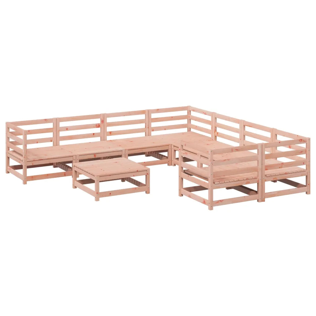 Set Divani da Giardino 9 pz in Legno Massello Abete Douglas 3299368