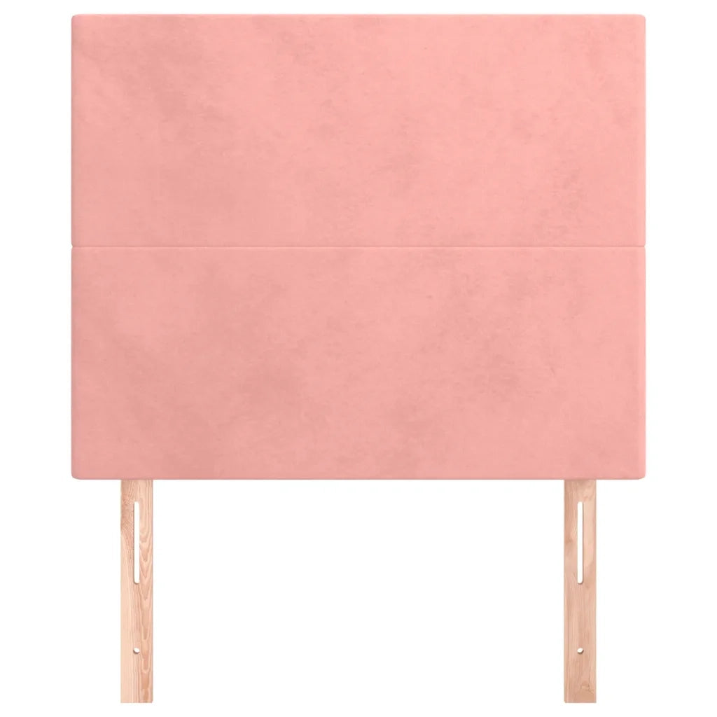 Testiera-Testata-Testiera Decorativa Rosa 90x5x118/128 cm Velluto 715477