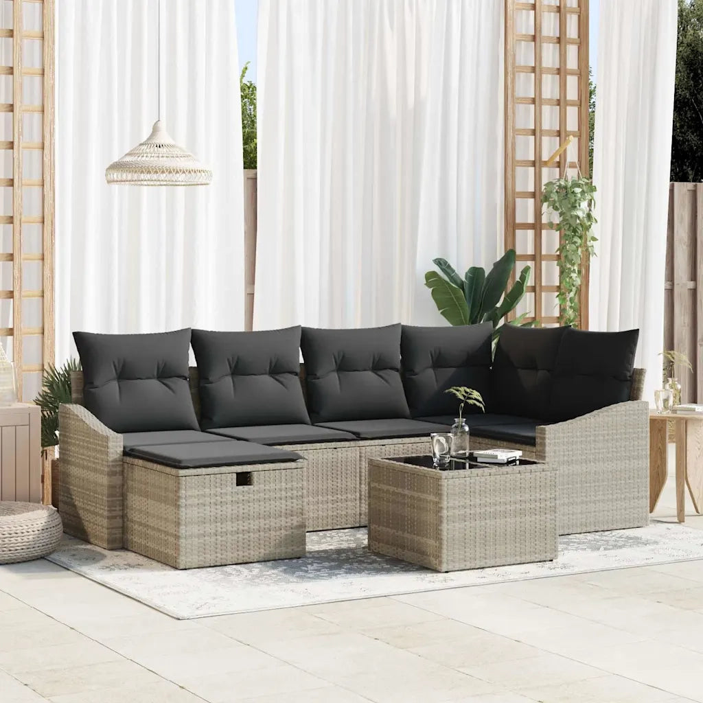 Set di divani con cuscino 6 pcs polyrattan 3360623