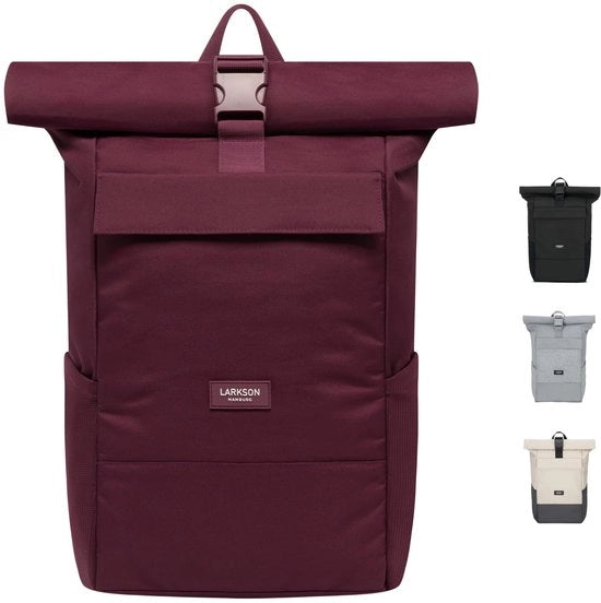 Borsa da Spalla Universale con Tasca per Laptop per Università, Lavoro e Bicicletta - Grande Borsa con Coperchio Rotativo - Nr. 4 - Borsa Impermeabile - Rosso