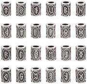 Accessori creativi per gioielli DIY - Elementi runici vichinghi - 24 pezzi di spacer in argento antico - Borchietti in metallo - Accessori per gioielli da realizzare