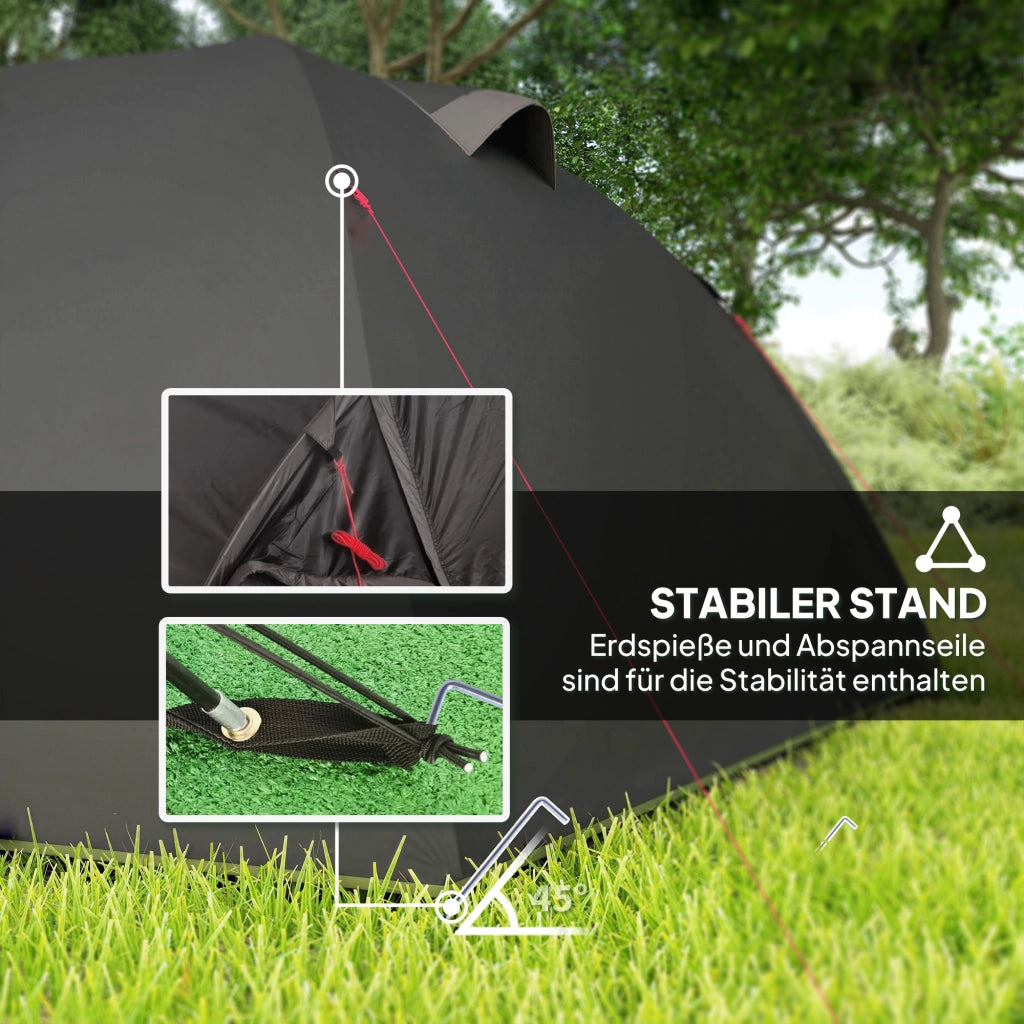 Tenda da campeggio per 2 persone ¨C zephmum ¨C Nero UV50+ tunnel con avancorpo
