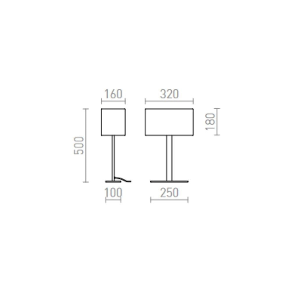 Lampada PLAZA M da tavolo bianco cromo 230V E27 42W