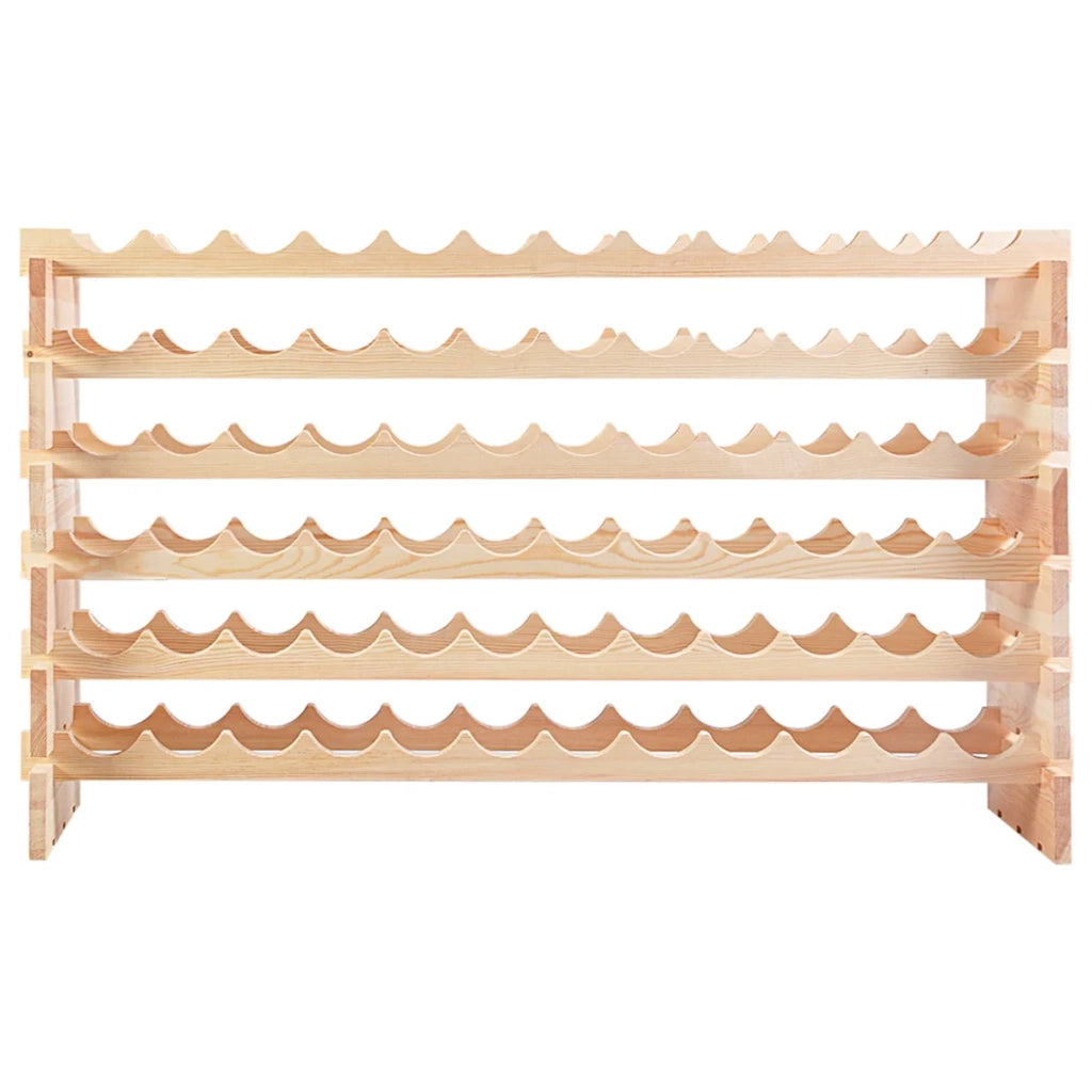 Portabottiglie modulare set da 1 119 x 29 x 71,5 cm grande capacità design pratico legno di pino naturale 20_0014812