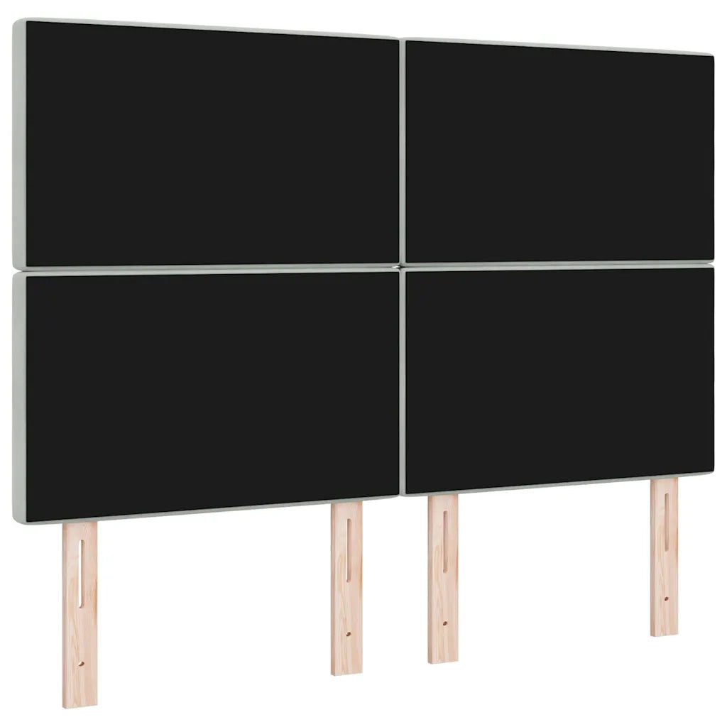 Testiera | Testata LED con strisce LED Grigio chiaro 160 cm Velluto