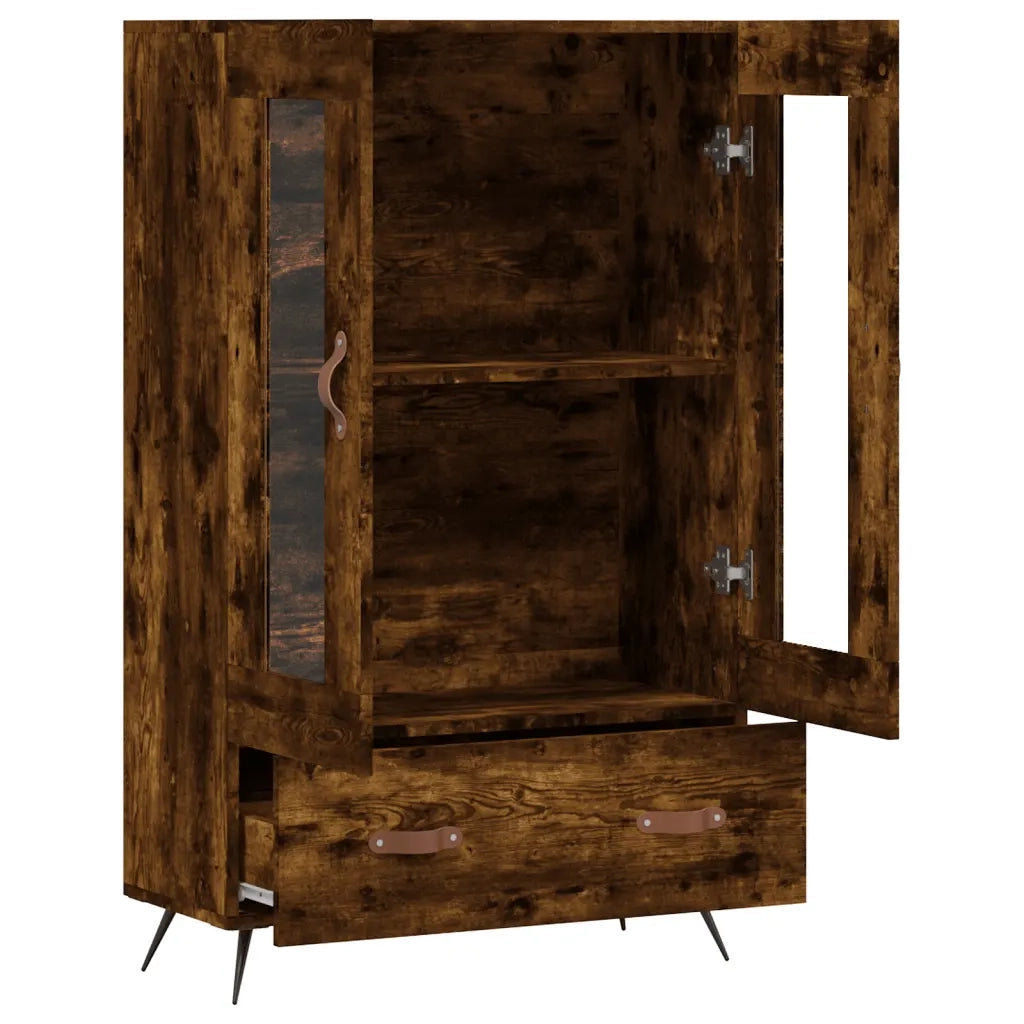 Credenza | Madia | Buffet da pranzo | Armadio da pranzo Rovere Fumo 69,5x31x115 cm in Legno Multistrato