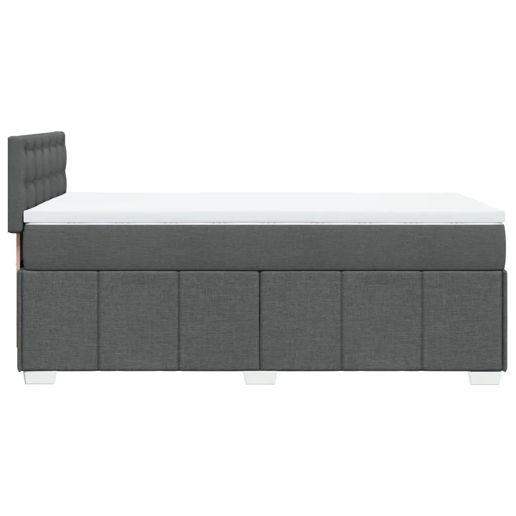 Giroletto a Molle con Materasso Grigio Scuro 100x200 cm Tessuto 3286994
