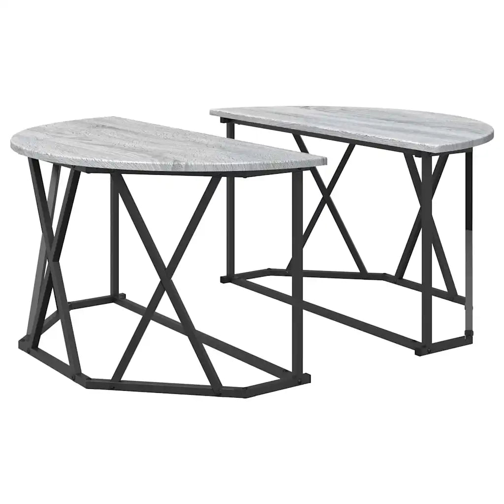 Tavolino da Salotto-Tavolino da soggiorno-Tavolo Grigio Sonoma 80 x 80 x 42 cm