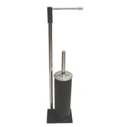 PIANTANA CON PORTAROTOLO E SCOPINO EASY NERO OPACO - 500045 
