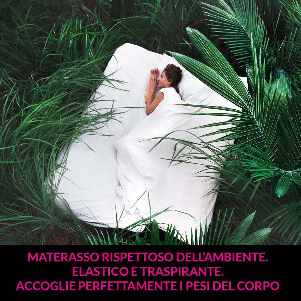 Topper lattice, sopramaterasso in 100% LATTICE ANALLERGICO, Alto 4 cm con tessuto antimicrobico sfoderabile 4 lati con filo in ARGENTO - STAR LATEX matrimoniale 165x190
