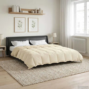 Duvet Invernale Trapuntato Crema 200 x 240 cm Microfibra 42026149