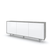 Buffet 3 ante VELBRUK cemento/bianco lucido