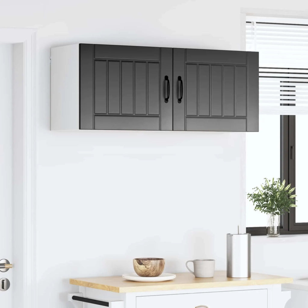 Pensile da cucina | Armadietto a muro LUCCA 2 pz Nero 50 x 31 x 40 cm