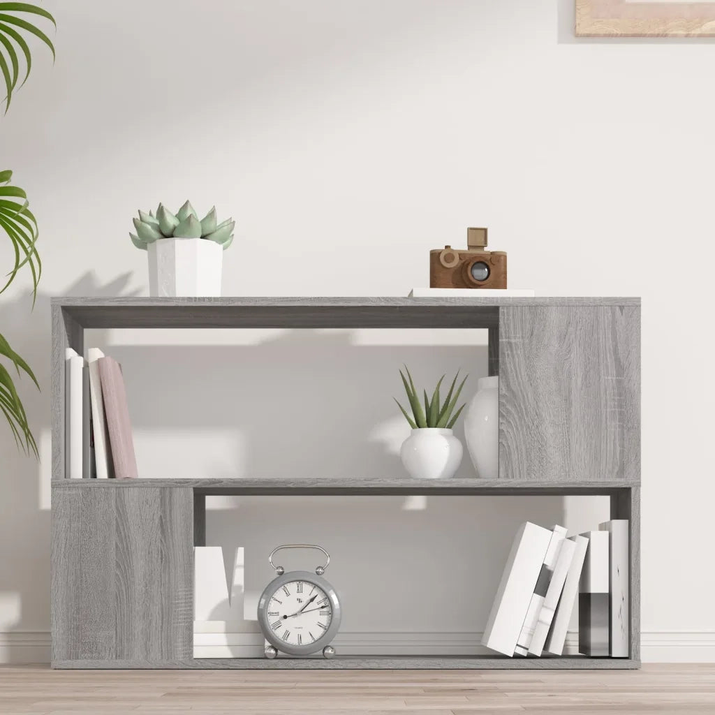 Libreria-Scaffale per Libri-Mobile di Stoccaggio Grigio Sonoma 100x24x63 cm in Legno Multistrato
