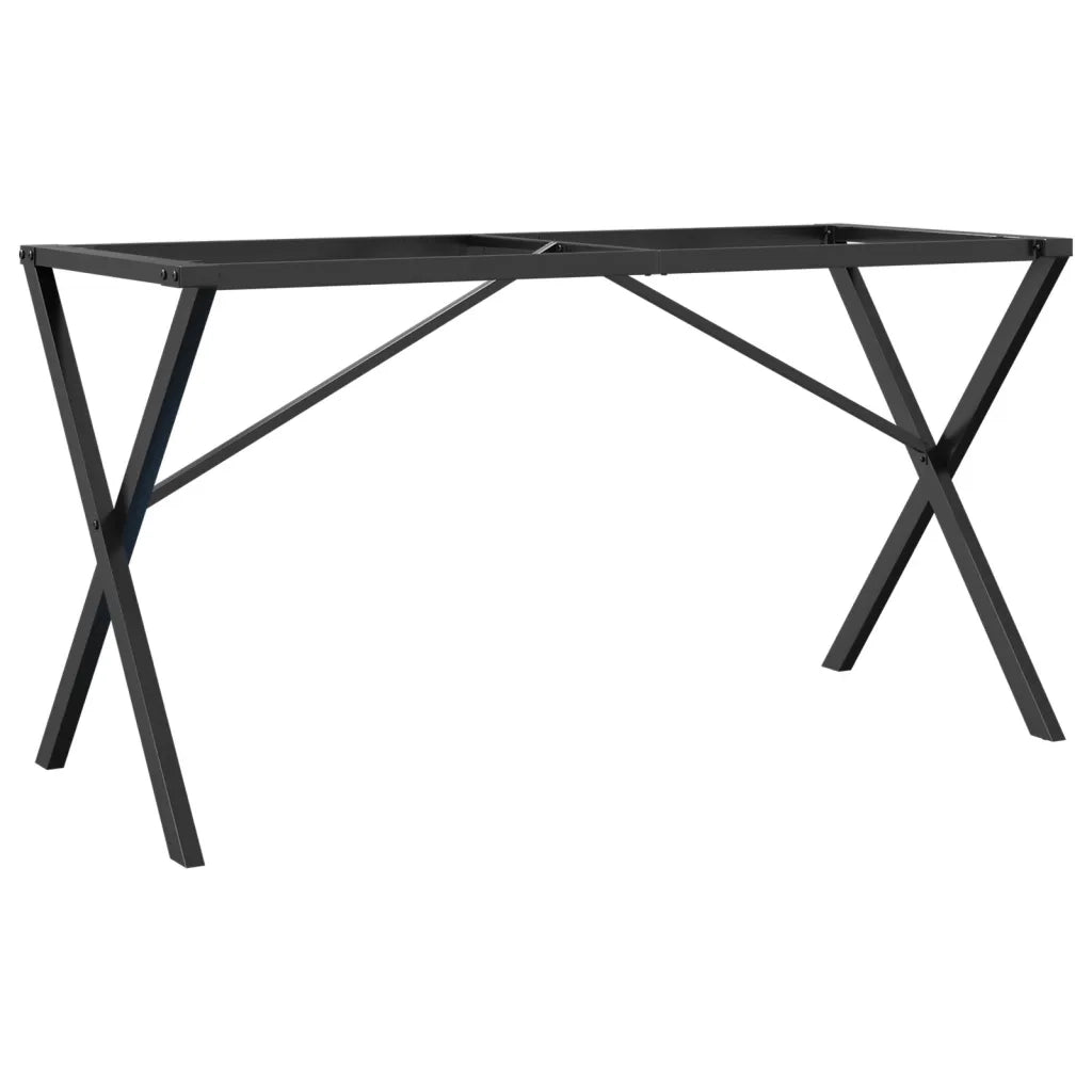 Telaio Gambe a X per Tavolo da Pranzo | Piede del tavolo 140x60x73 cm in Acciaio