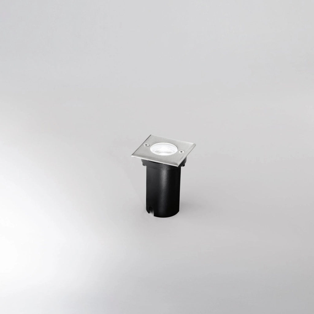 FARO A INCASSO CALPESTABILE LED WALK ACCIAIO QUADRATO 3W 345LM 3000K IP67 7X7X6,6CM