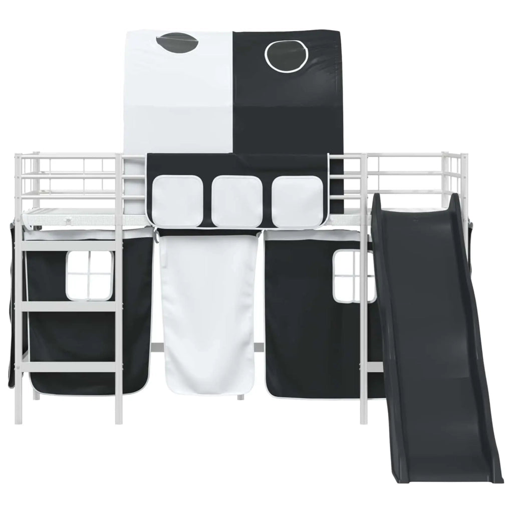 Struttura del letto loft per bambini Bianco e Nero 75 x 190 cm 42020850