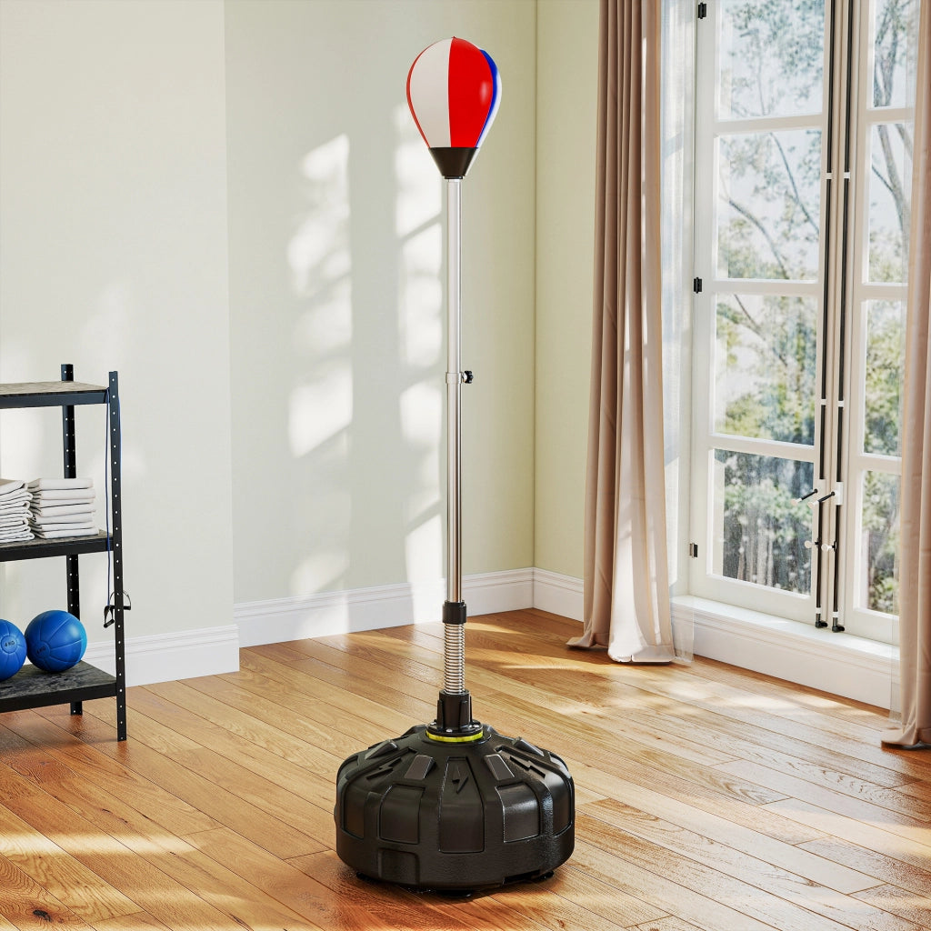Sacco da boxe regolabile in altezza 147-165 cm ¨C zephmum ¨C Nero Rosso Bianco
