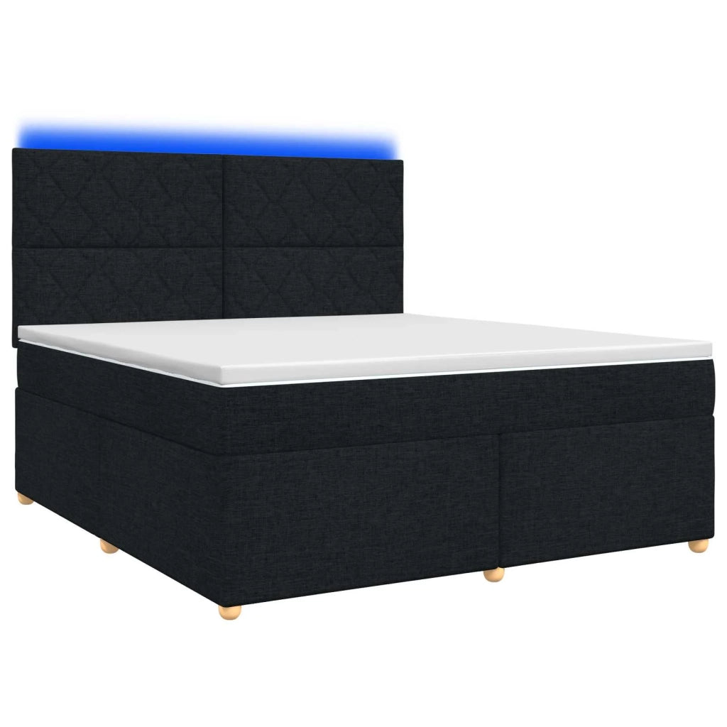 Letto box spring con materasso Nero 180 x 200 cm Tessuto 3455415