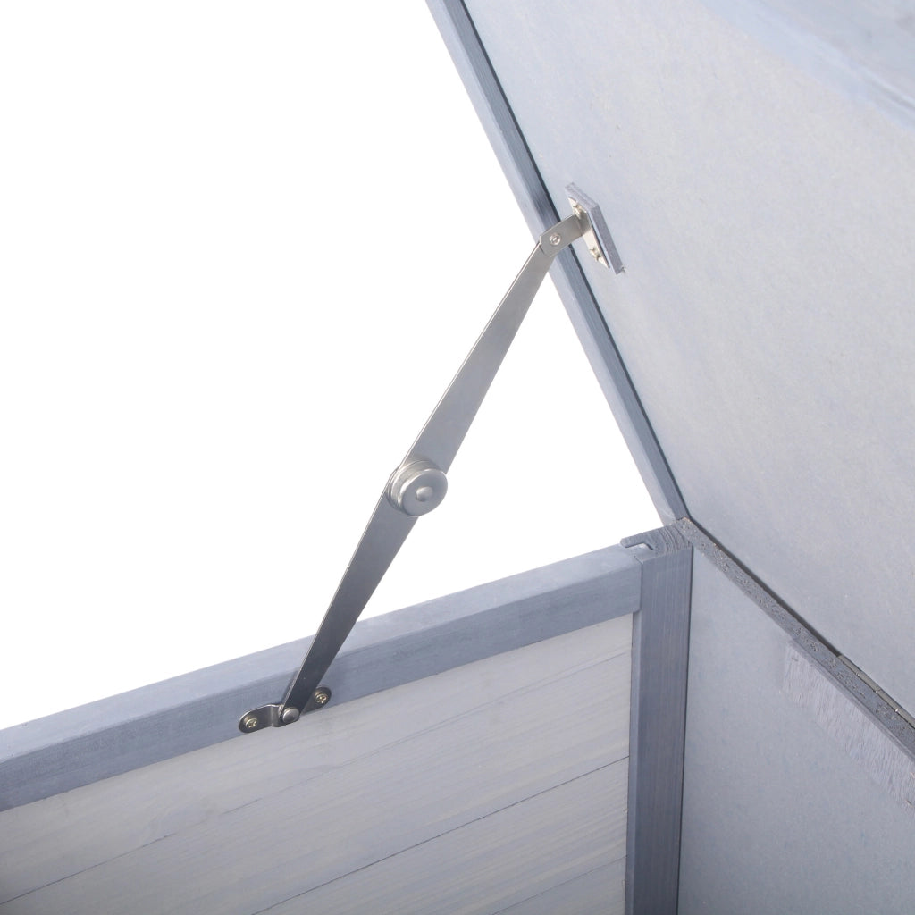 Gabbia per Conigli con Tetto Apribile Vassoi Estraibili Mangiatoia 112x50x54 cm ¨C Xylo ¨C Grigio