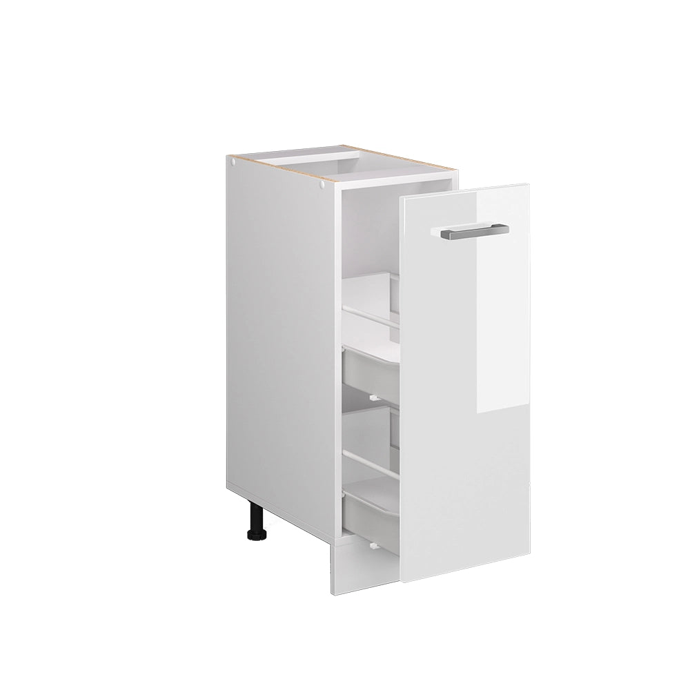 Vicco Base universale Bianco lucido 30 cm con anta, senza piano di lavoro