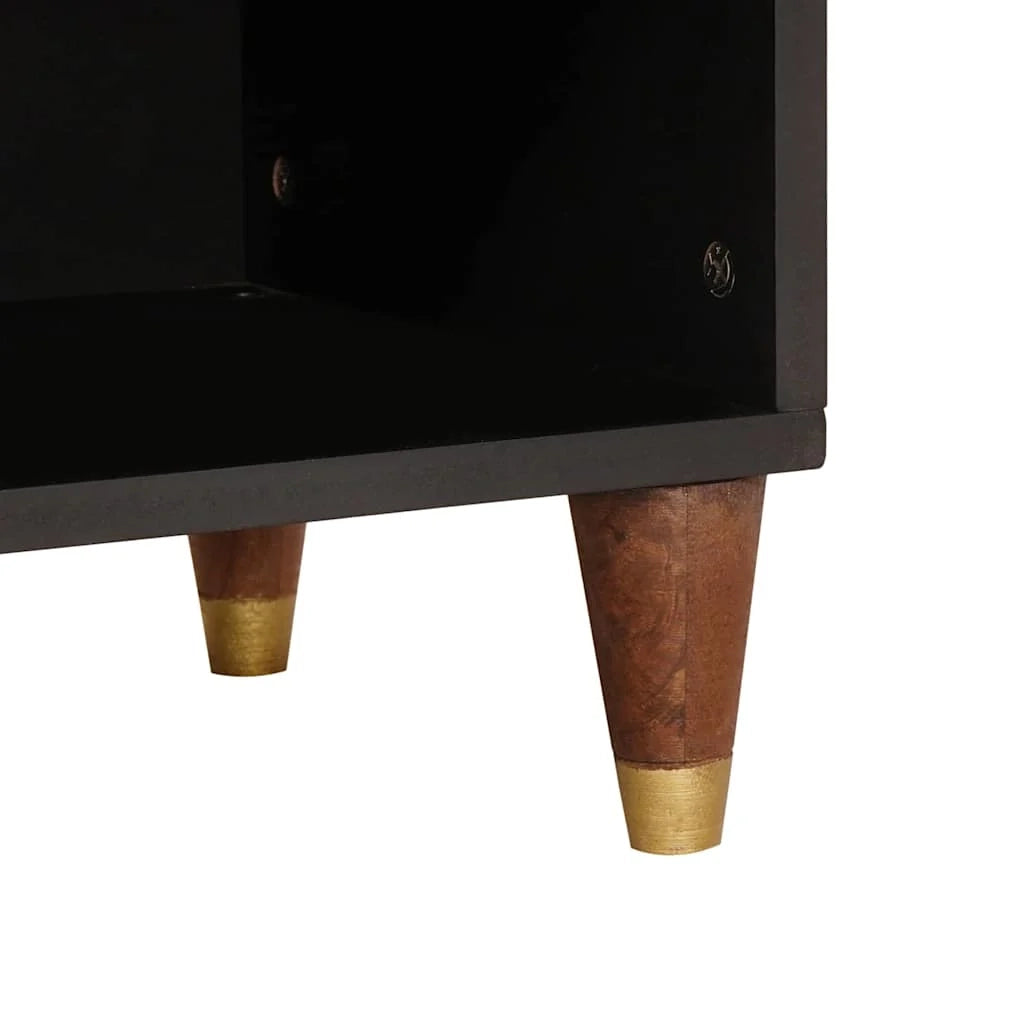 Mobile porta TV moderno dal design elegante e con spazio per riporre gli oggetti 100 x 33,5 x 46 cm in legno di mango marrone 02_0057902