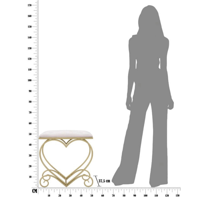 Sgabello Heart Rosa cm 50x37,5x51,5