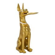 Vassoio Cane 15, Oro, Poliresina, 30x64x91 cm