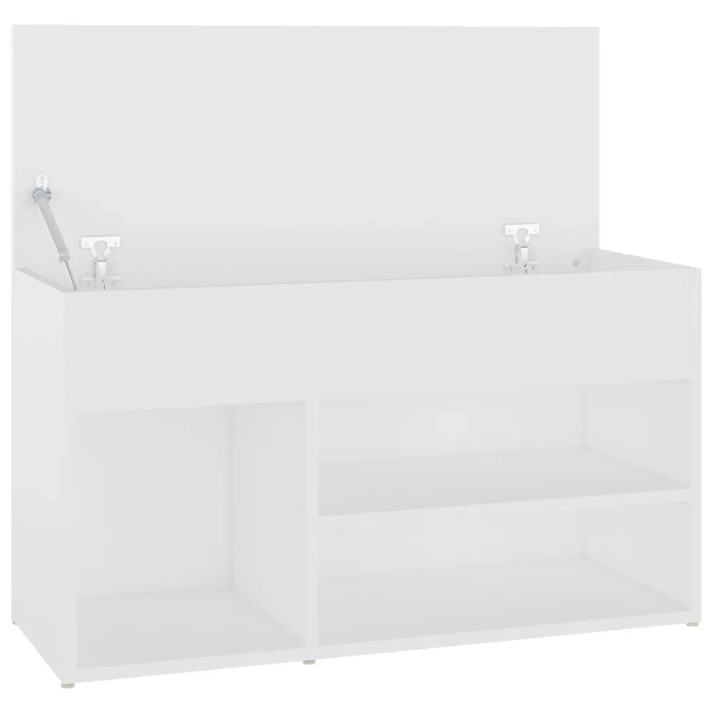 Panca Porta Scarpe | Scarpiera | Mobile per scarpe Bianco 103x30x54,5 cm in Truciolato