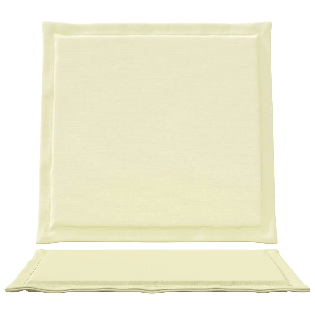 Cuscini per Seduta e Schienale 2 pcs Crema 47 x 45 x 2 cm 899973