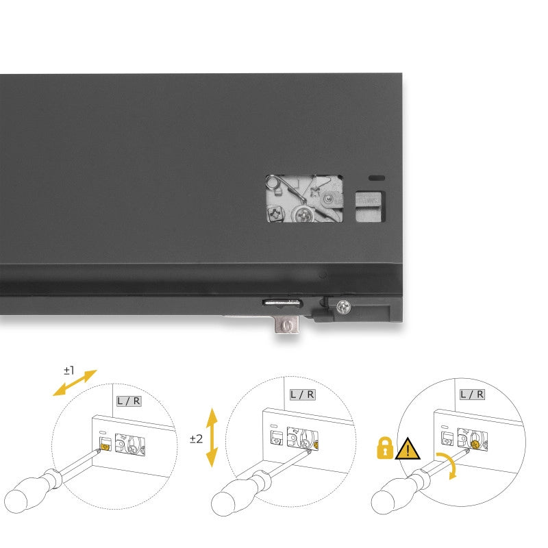 Cassetto esterno Protone 30kg, guide di estrazione totale con una chiusura soft, altezza 131mm, profondità 500mm, Acc..