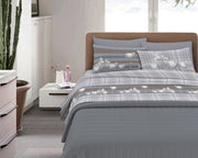 Completo Letto in Flanella Calda e Morbida Anti Pilling - Set Flanellato 3 Misure parure con Federe - Pecorelle grigio - 2 Piazze