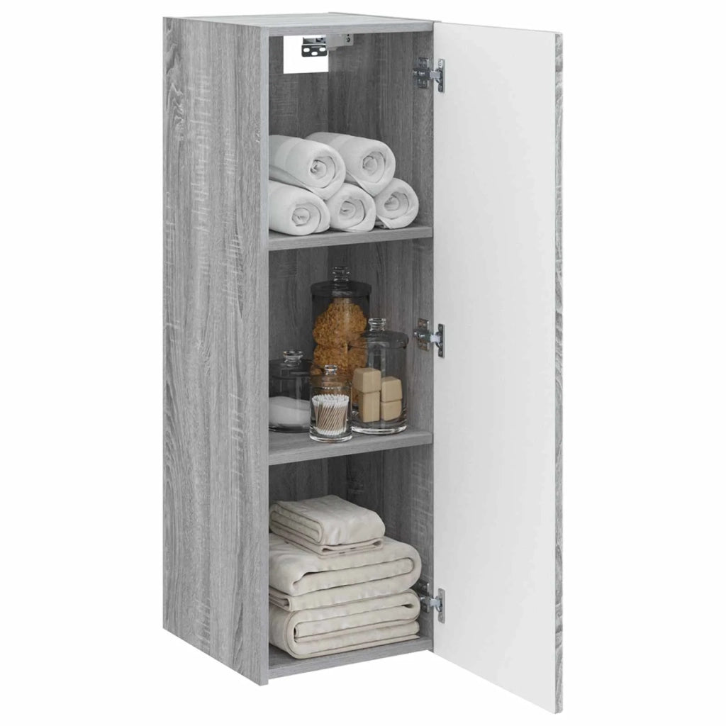 Mobiletto da Bagno a Muro Sonoma grigio 33 x 34,5 x 60 cm 890668